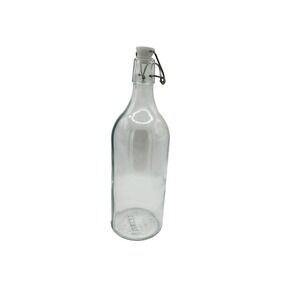 IKEA KORKEN Clear Glass Bottle with Stopper 34oz 1L Swing Top Airtight‎ Lid